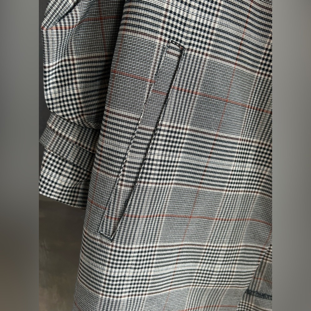 NWT Philosophy Gray Plaid Open Front Blazer - Picture 8 of 8